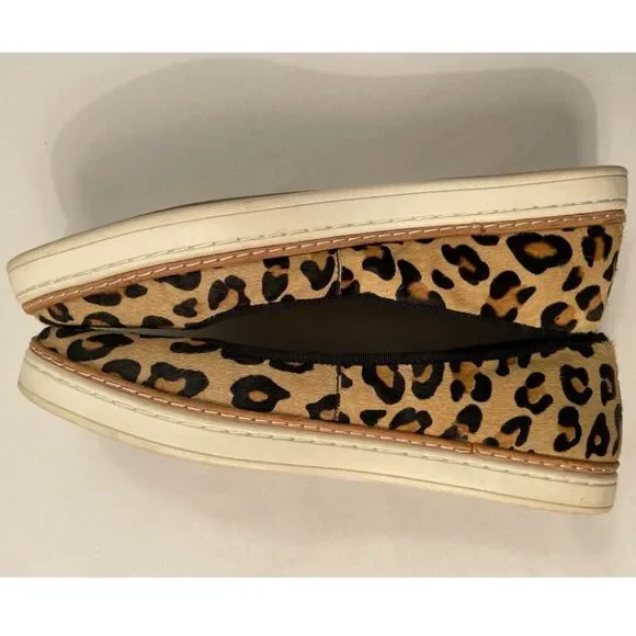 Women's UGG Leopard Slip-On Calf Hair Comfort Loafer Flats Size 8 - Picture 5 of 9